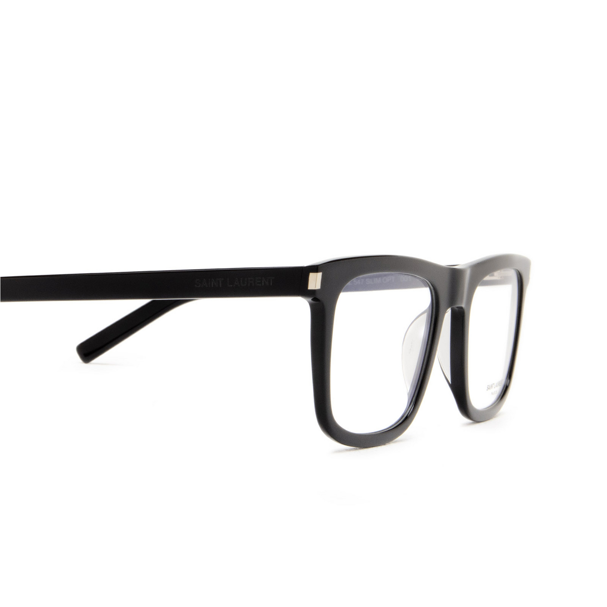 Saint Laurent SL 547 SLIM Eyeglasses 001 Black - 3/4