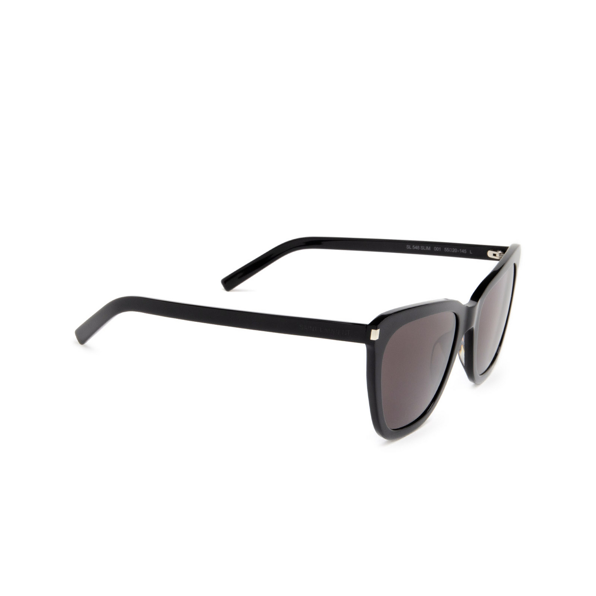 Saint Laurent SL 548 SLIM Sunglasses 001 Black - three-quarters view