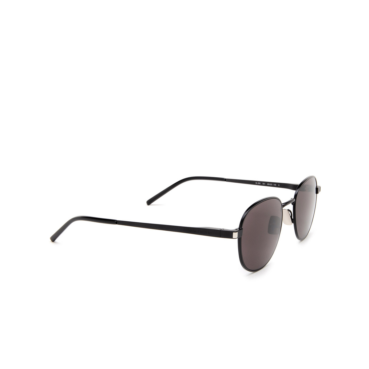 Saint Laurent SL 555 Sunglasses 001 Black - three-quarters view