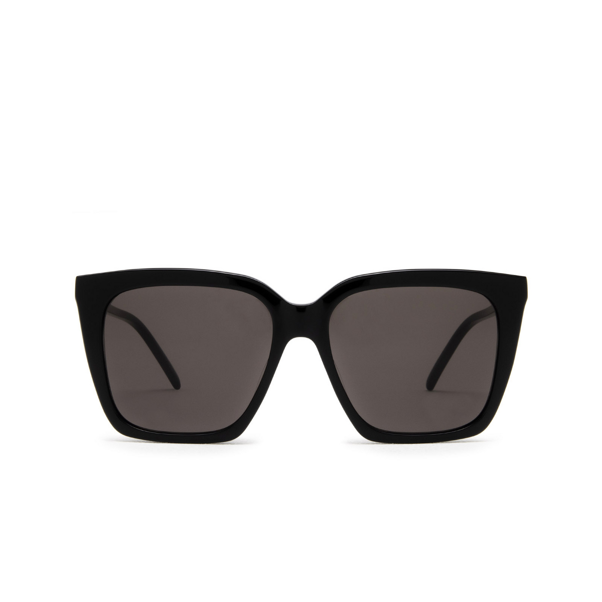 Saint Laurent® Square Sunglasses: SL M100 color 001 Black - product thumbnail 1/3