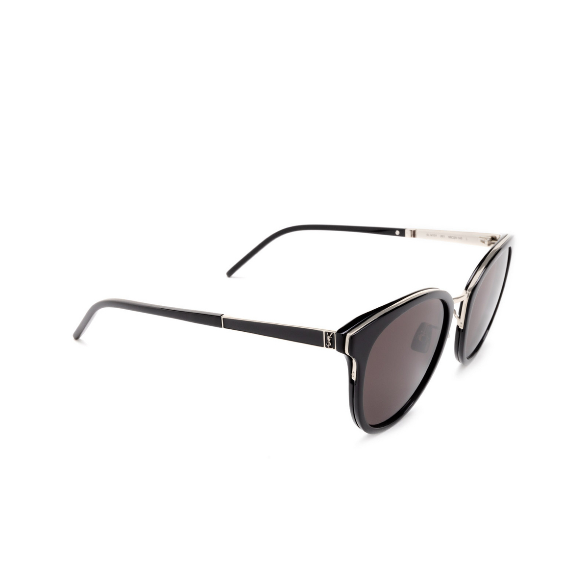 Saint Laurent SL M101 Sunglasses 001 Black - three-quarters view