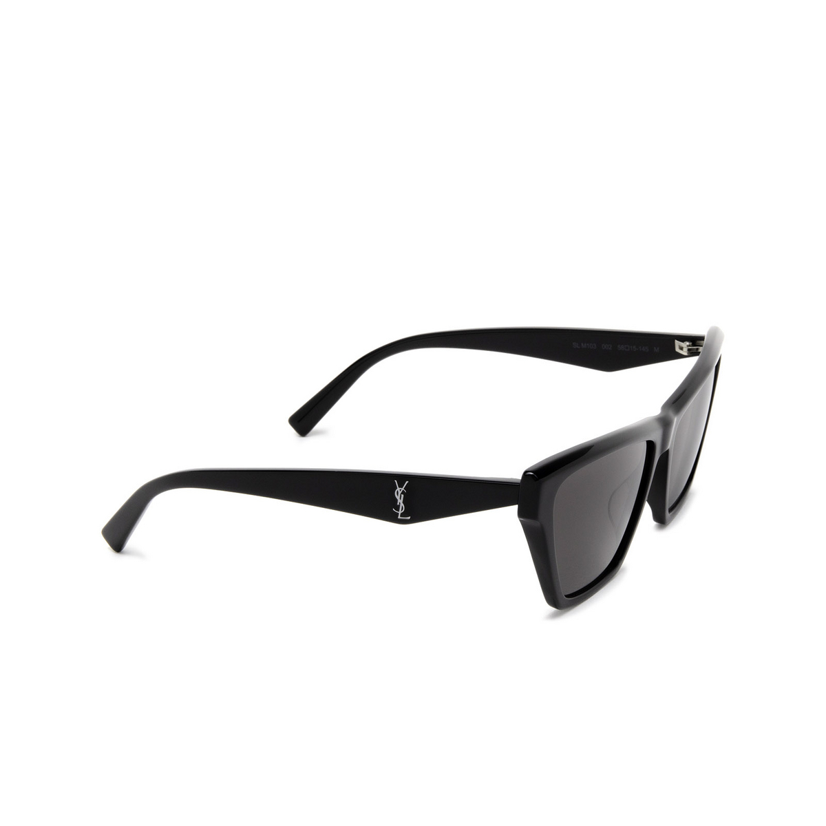 Saint Laurent SL M103 Sunglasses 002 Black - three-quarters view
