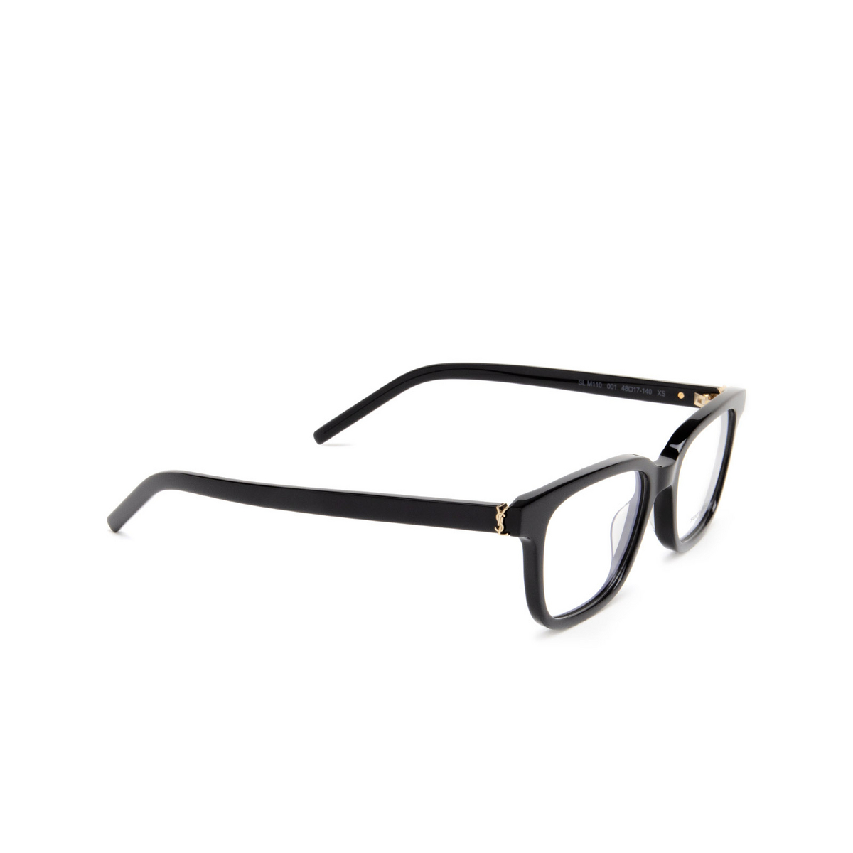 Saint Laurent SL M110 Eyeglasses 001 Black - three-quarters view
