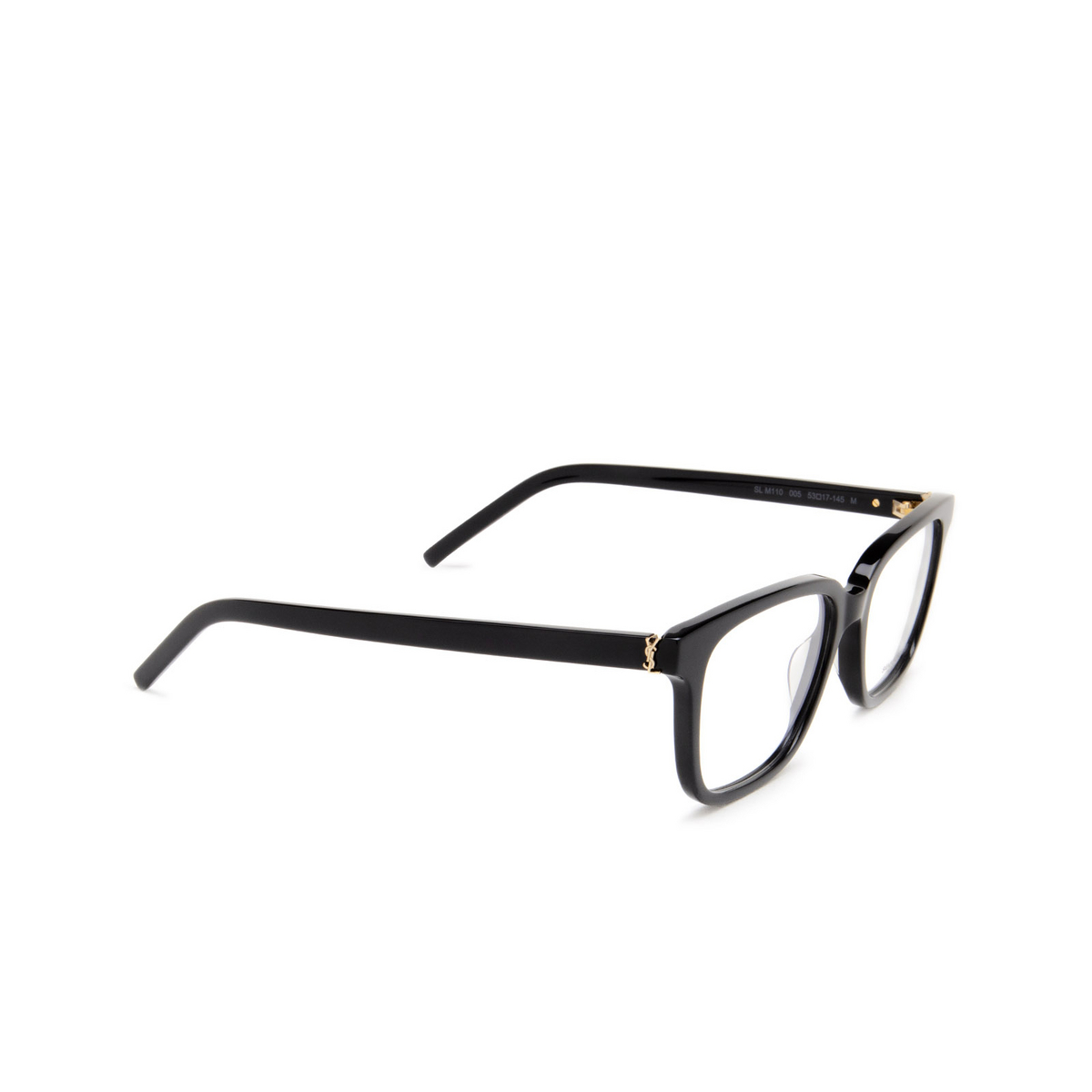 Saint Laurent SL M110 Eyeglasses 005 Black - three-quarters view