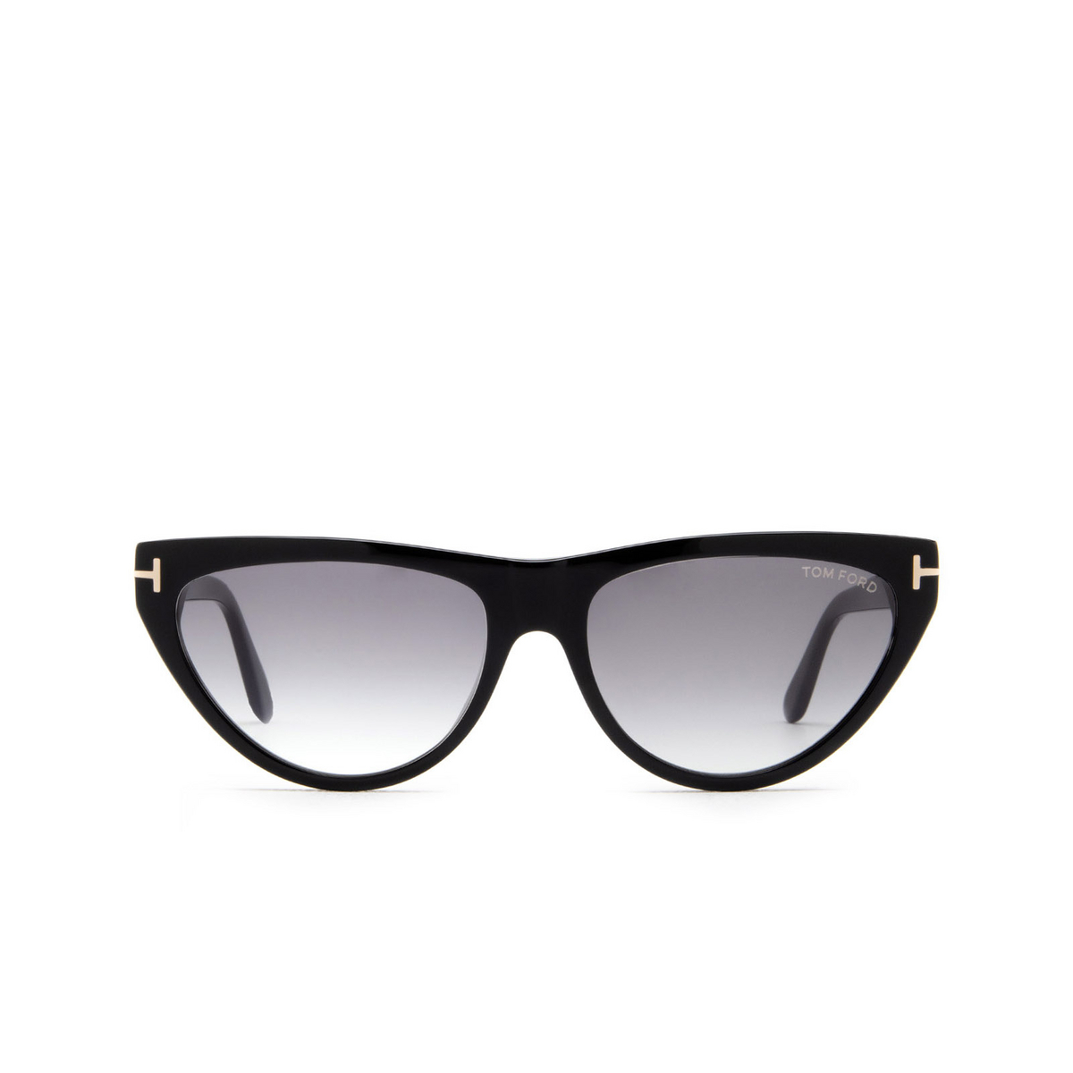 Tom Ford AMBER 02 Sunglasses 01B Black - front view