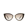 Tom Ford ANJELICA-02 Sunglasses 52F dark havana - product thumbnail 1/4