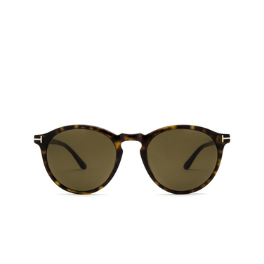 Lunettes de soleil Tom Ford AURELE 52J dark havana - Vue de face