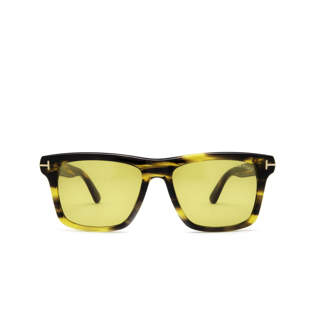 Tom Ford® Square Sunglasses: Buckley-02 FT0906 color Havana 55E - front view.