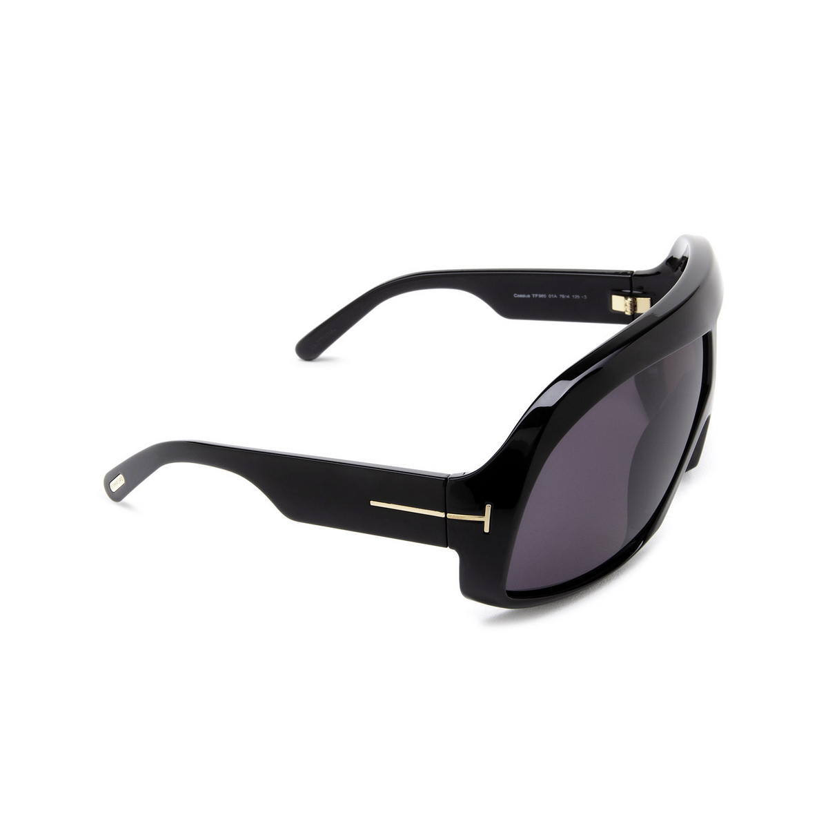 Tom Ford CASSIUS Sunglasses 01A Black - three-quarters view