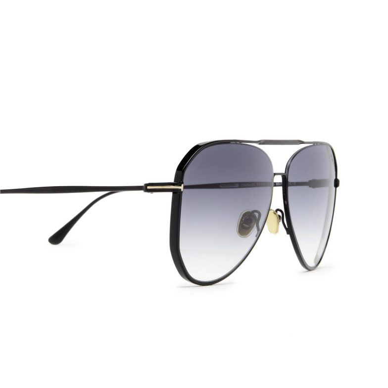 Tom Ford CHARLES-02 Sunglasses 01B black - 3/4
