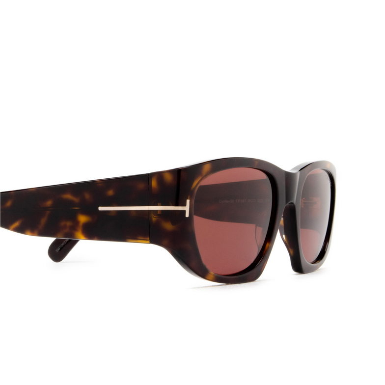 Tom Ford CYRILLE-02 Sunglasses 52S dark havana - 3/4