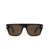 Tom Ford DUNNING-02 Sunglasses 52E dark havana - product thumbnail 1/4