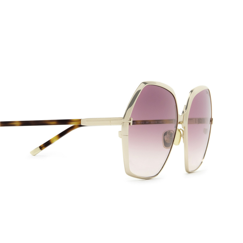 Tom Ford FONDA-02 Sunglasses 28T gold - 3/4