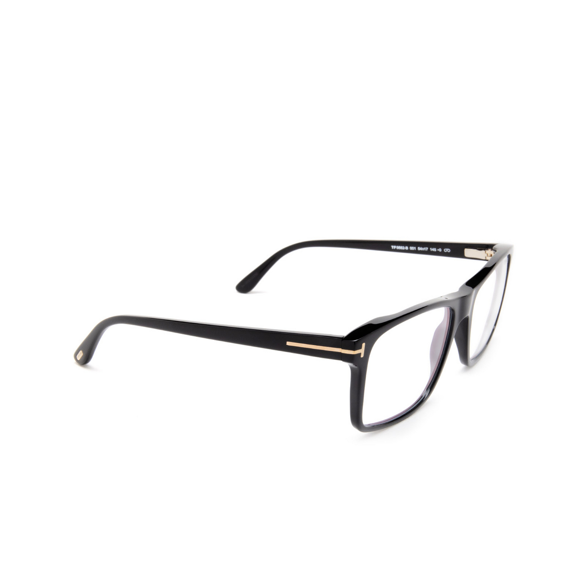 Tom Ford FT5682-B Eyeglasses 001 Black - three-quarters view