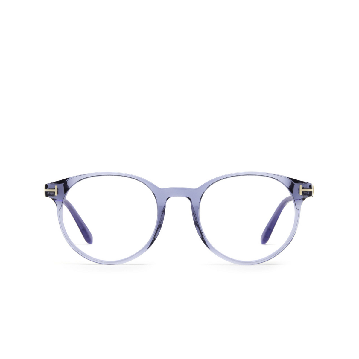 Tom Ford® Round Eyeglasses: FT5695-B color 090 Blue - front view
