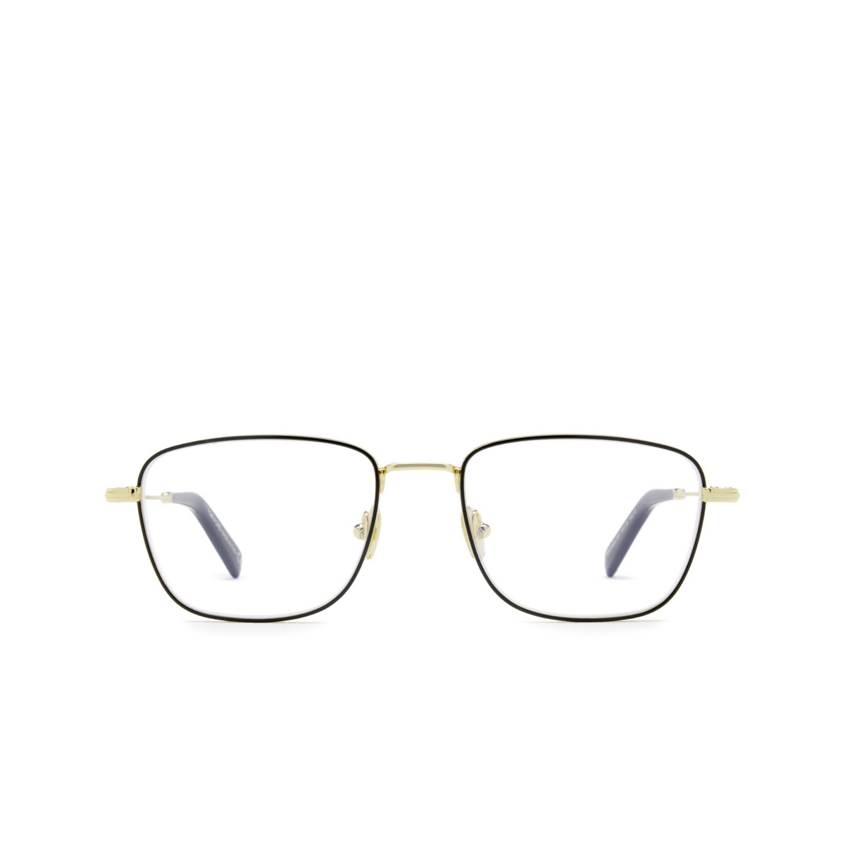 Tom Ford® Square Eyeglasses: FT5748-B color Gold & Black 001 - front view.
