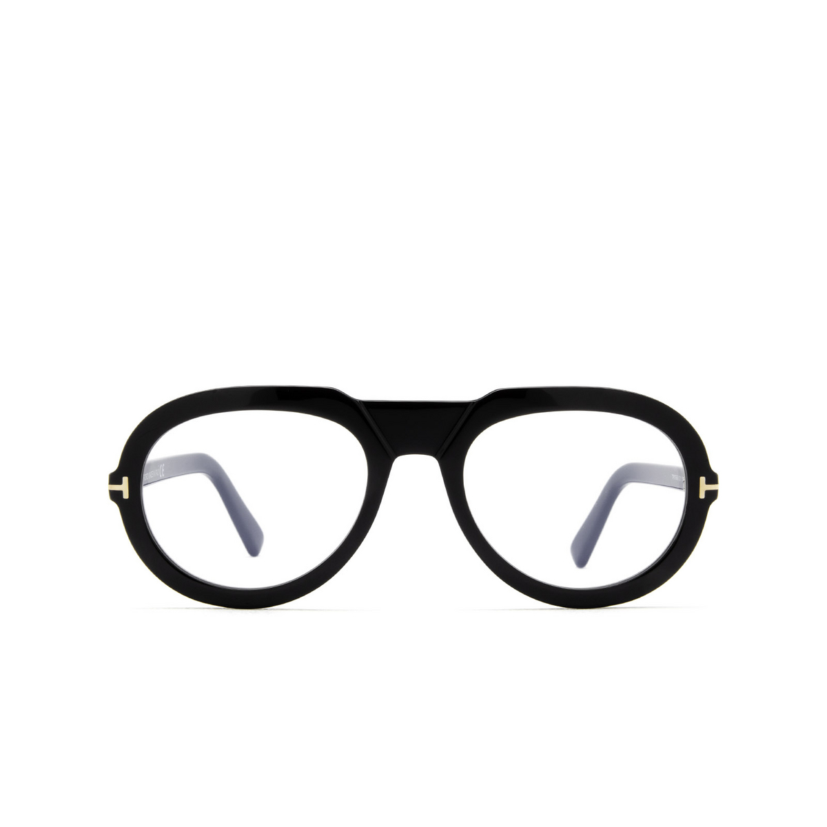 Tom Ford® Aviator Eyeglasses: FT5756-B color 001 Black - front view