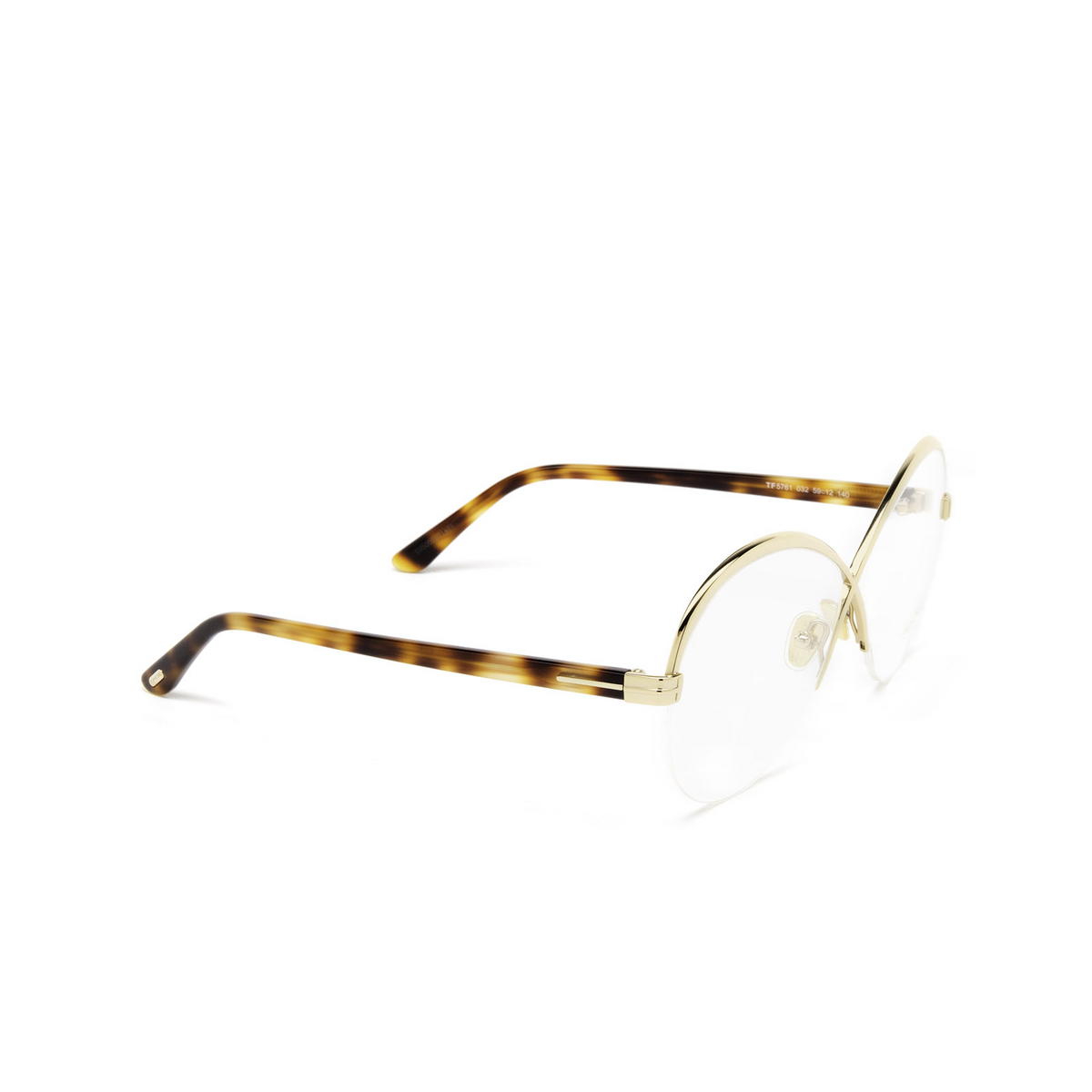 Tom Ford FT5761 Eyeglasses 032 Pale Gold - product thumbnail 2/4
