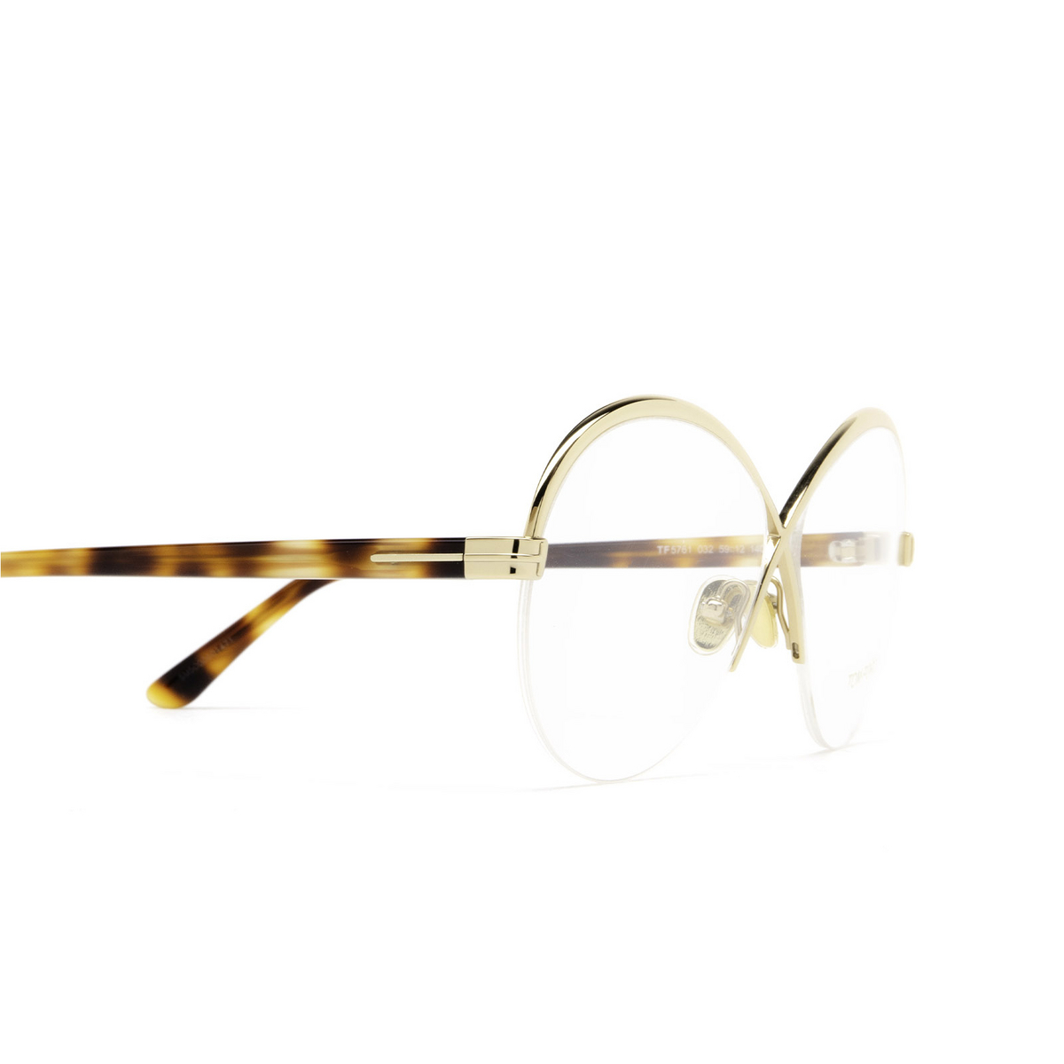 Tom Ford FT5761 Eyeglasses 032 Pale Gold - product thumbnail 3/4