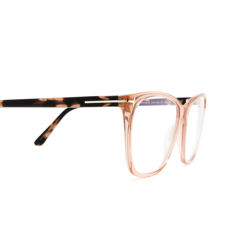 Tom Ford FT5762-B Korrektionsbrillen 074 pink & havana - 3/4
