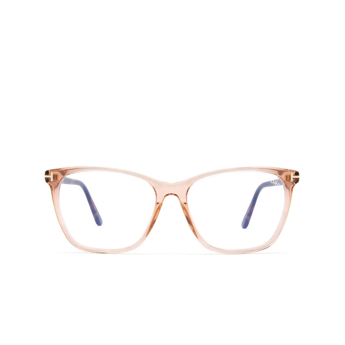Tom Ford® Square Eyeglasses: FT5762-B color Pink & Havana 074 - front view.