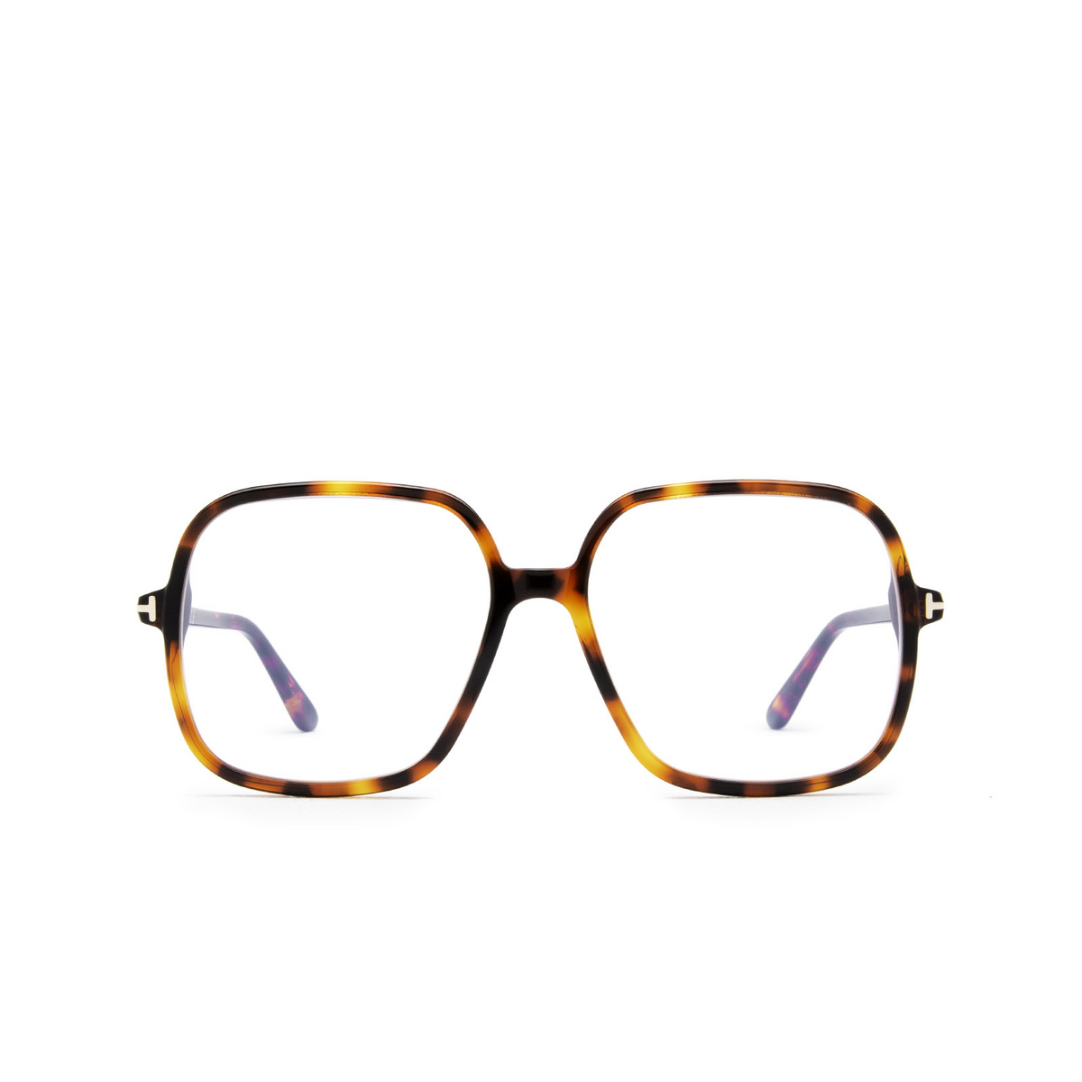 Tom Ford® Square Eyeglasses: FT5764-B color Havana 055 - front view.