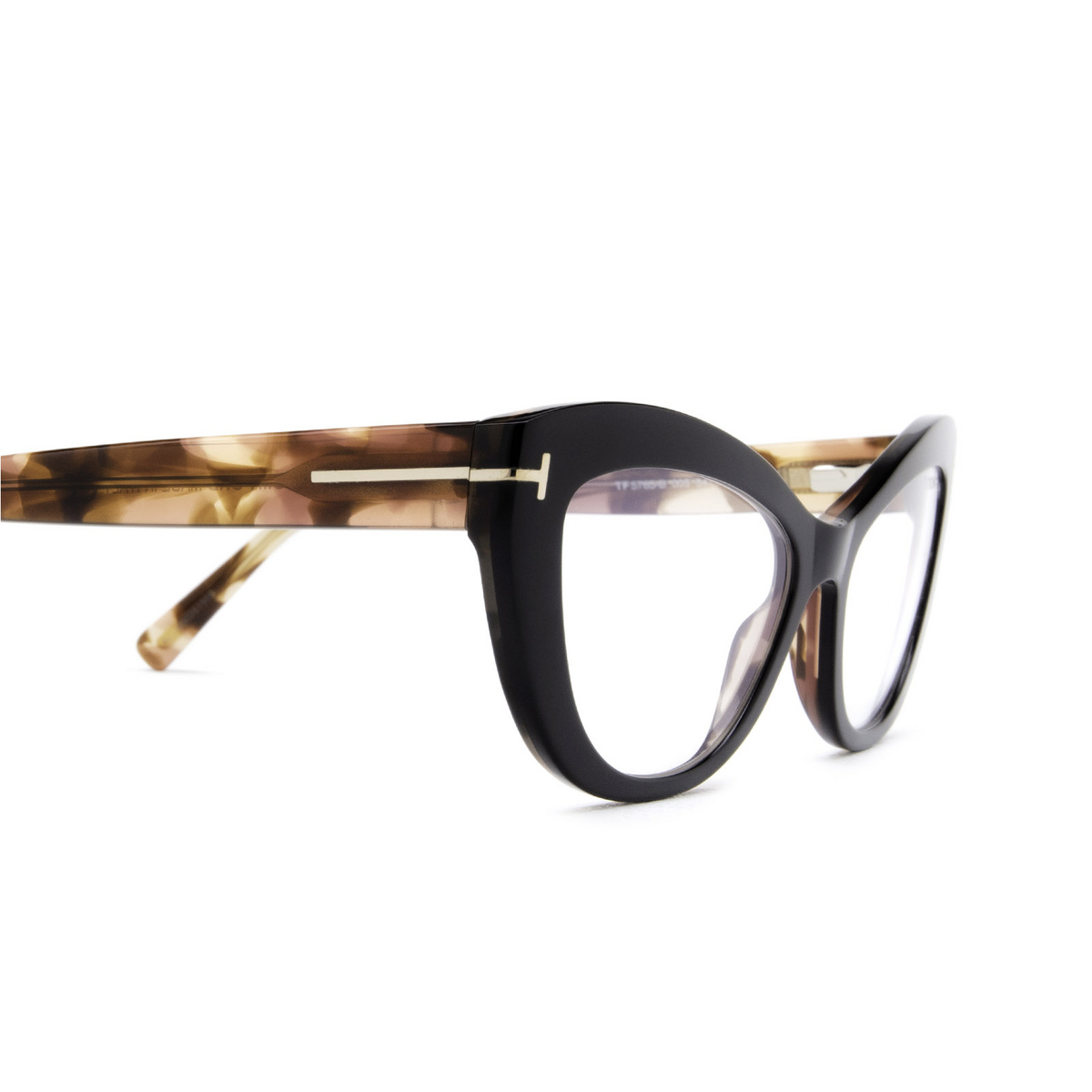 Tom Ford FT5765-B Eyeglasses 005 Black & Havana - product thumbnail 3/4