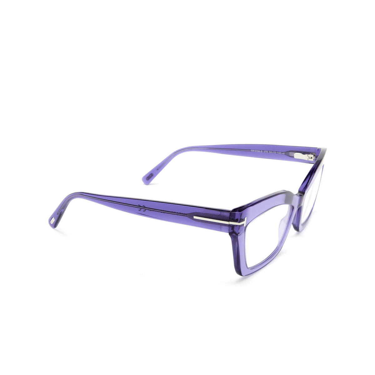 Tom Ford FT5766-B Eyeglasses 078 Lilac - three-quarters view