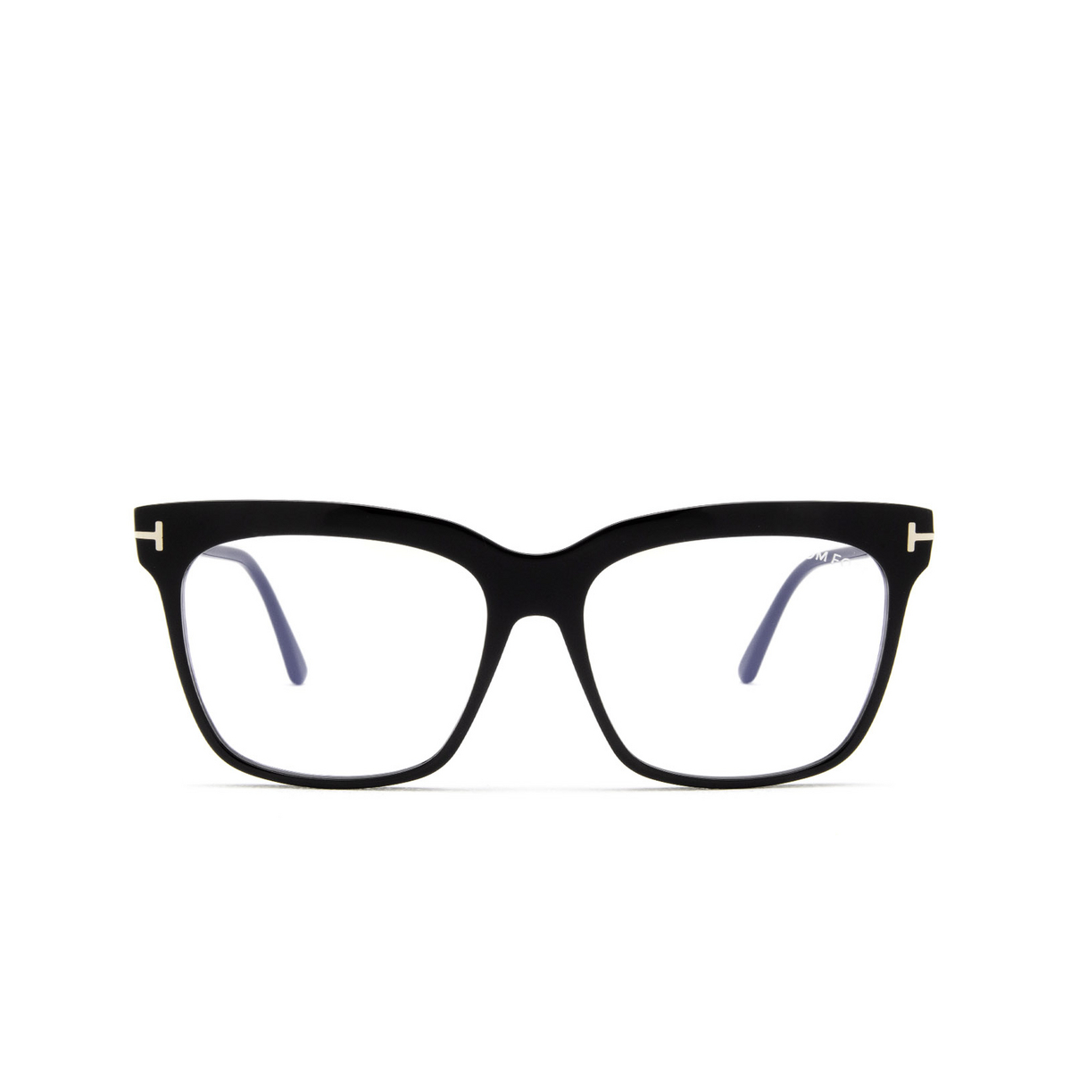 Tom Ford® Square Eyeglasses: FT5768-B color Black 001 - front view.