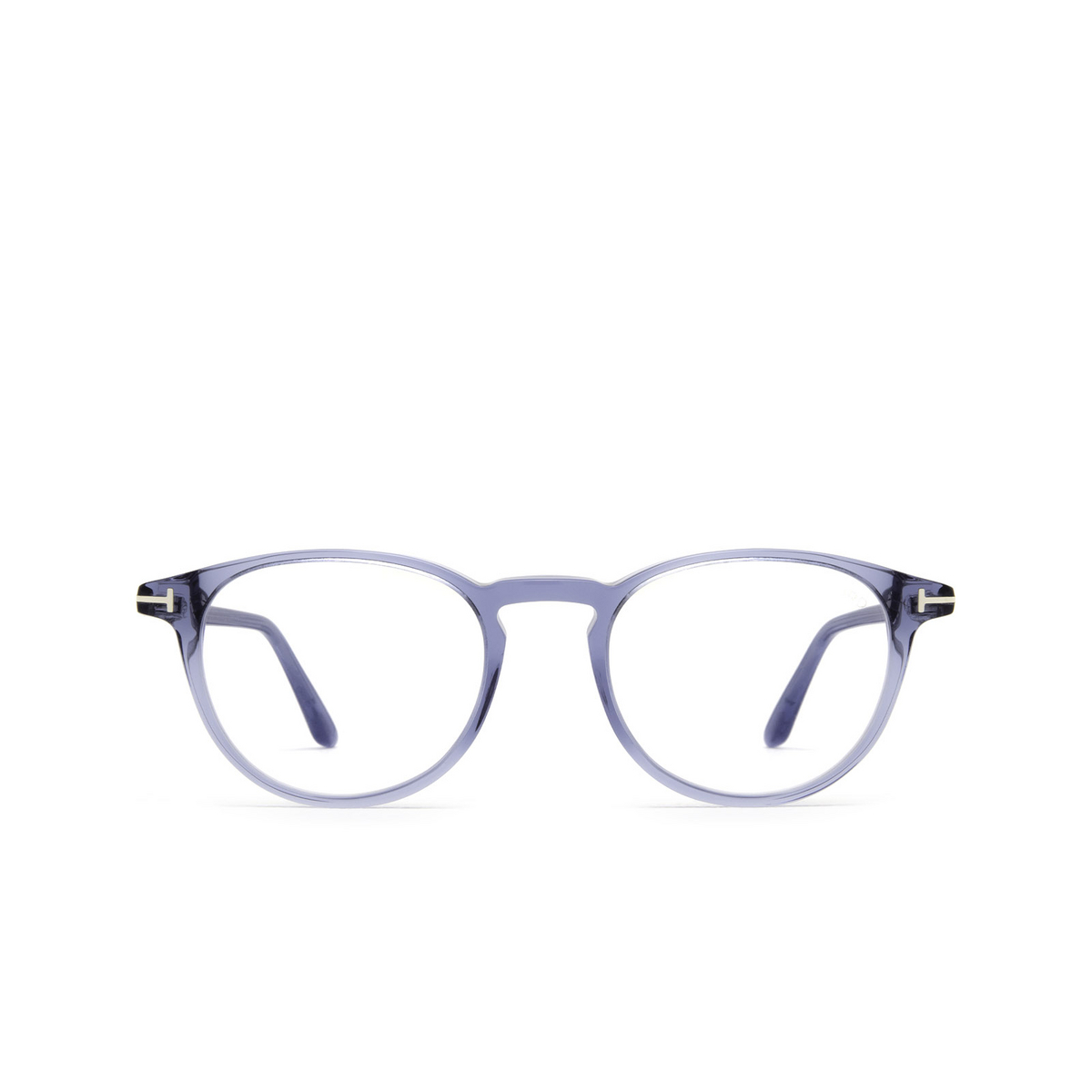 Tom Ford® Round Eyeglasses: FT5803-B color 090 Blue - front view