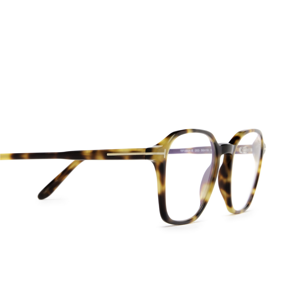 Tom Ford® Square Eyeglasses: FT5804-B color 053 Blonde Havana - 3/3