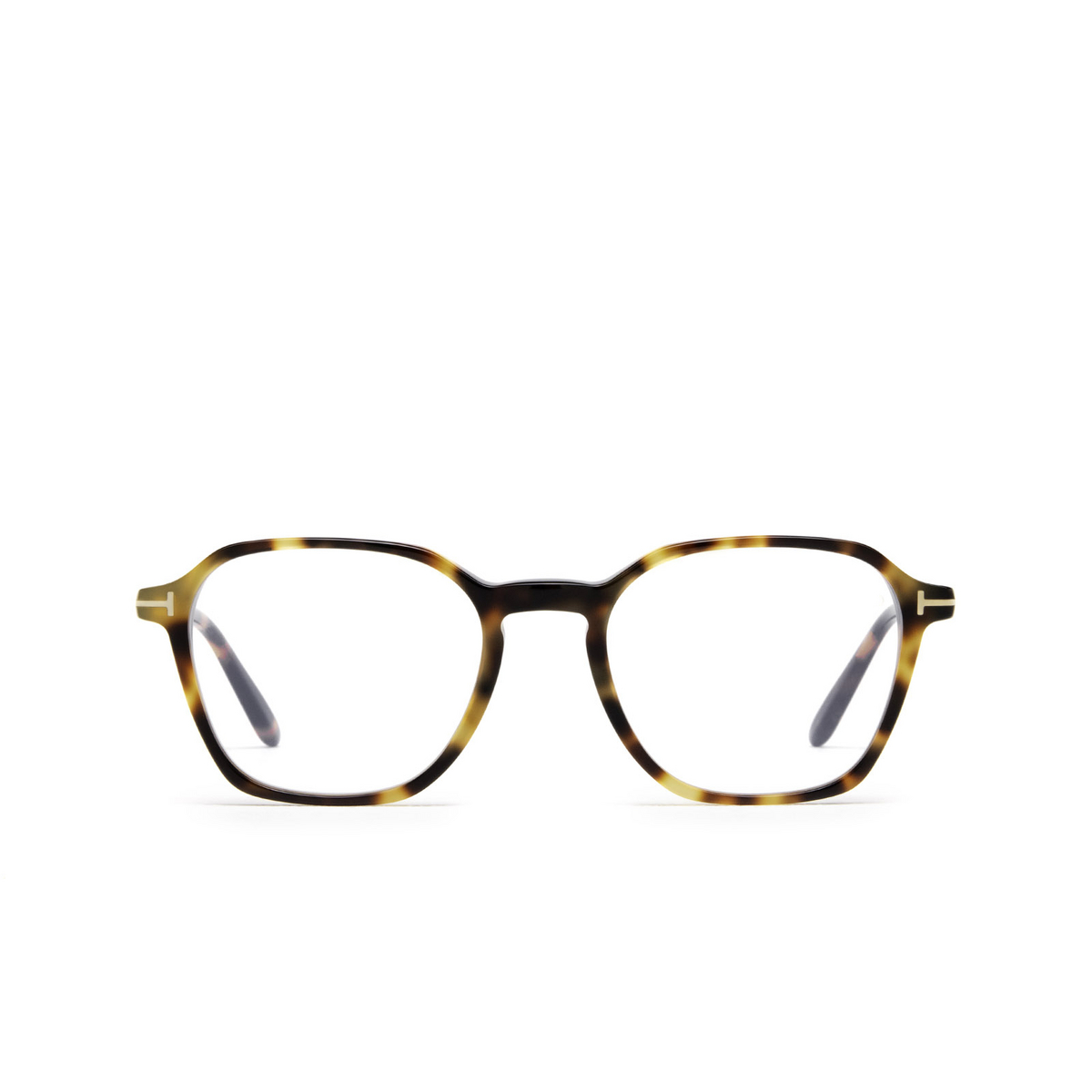 Tom Ford® Square Eyeglasses: FT5804-B color Blonde Havana 053 - front view.