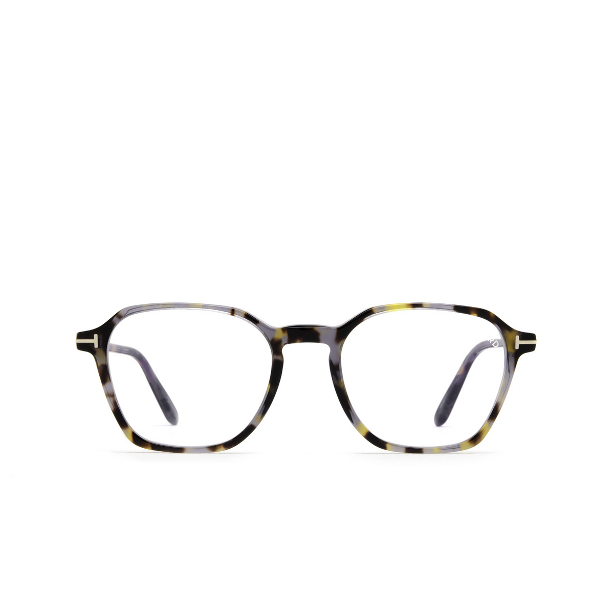 Tom Ford® Square Eyeglasses: FT5804-B color Colored Havana 055 - front view.