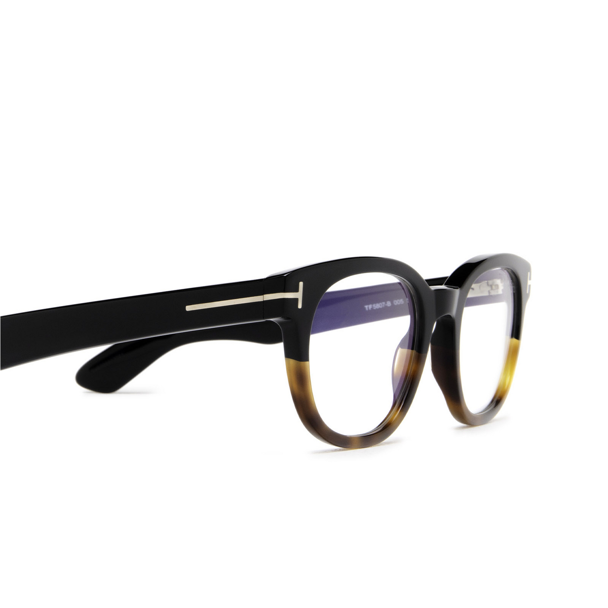 Tom Ford FT5807-B Eyeglasses 005 Black & Havana - product thumbnail 3/4