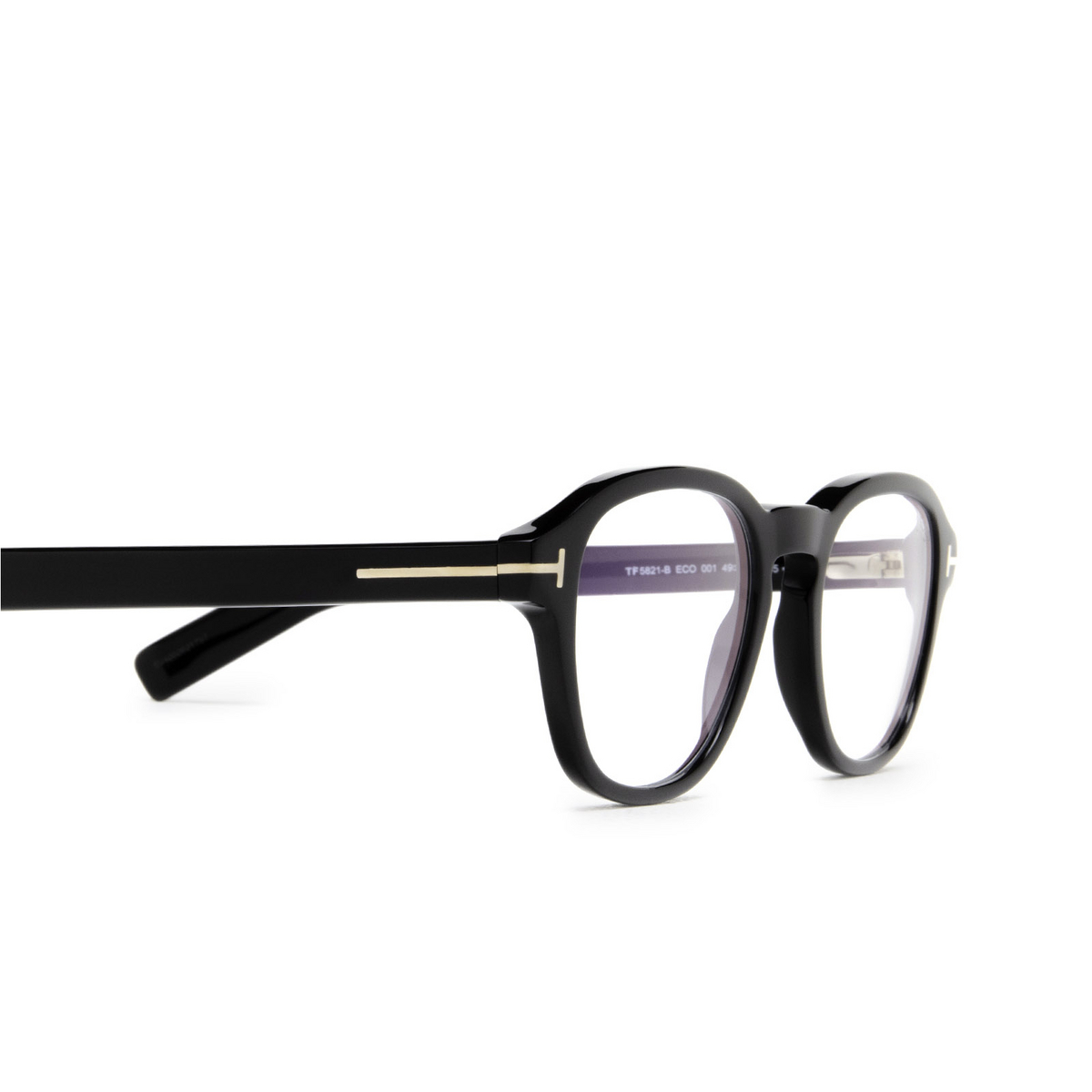Tom Ford® Square Eyeglasses: FT5821-B color 001 Black - product thumbnail 3/3