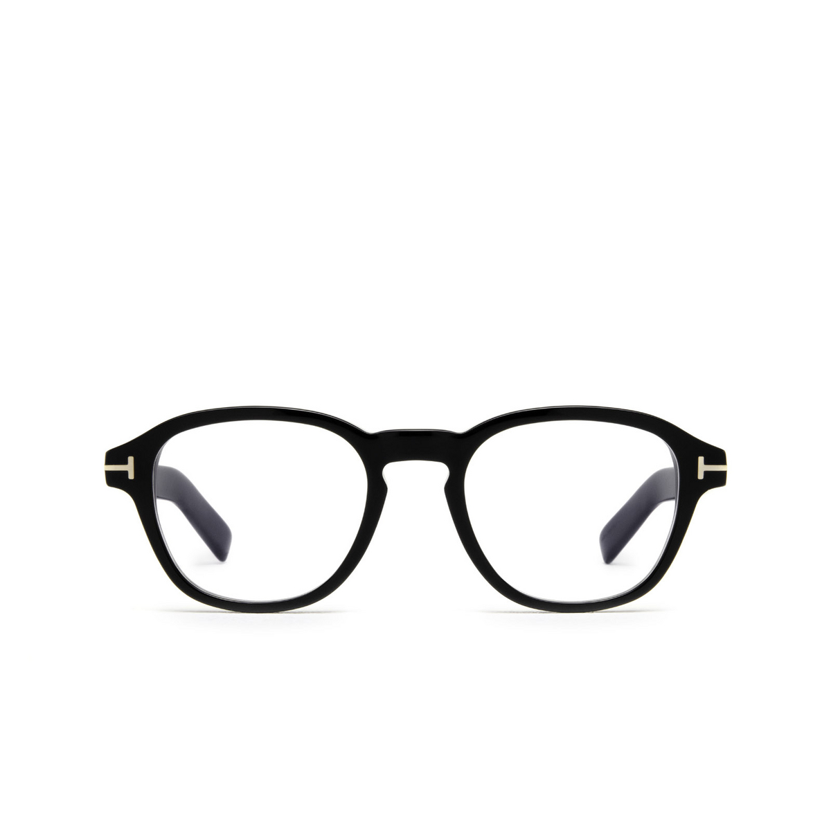Tom Ford® Square Eyeglasses: FT5821-B color Black 001 - front view.