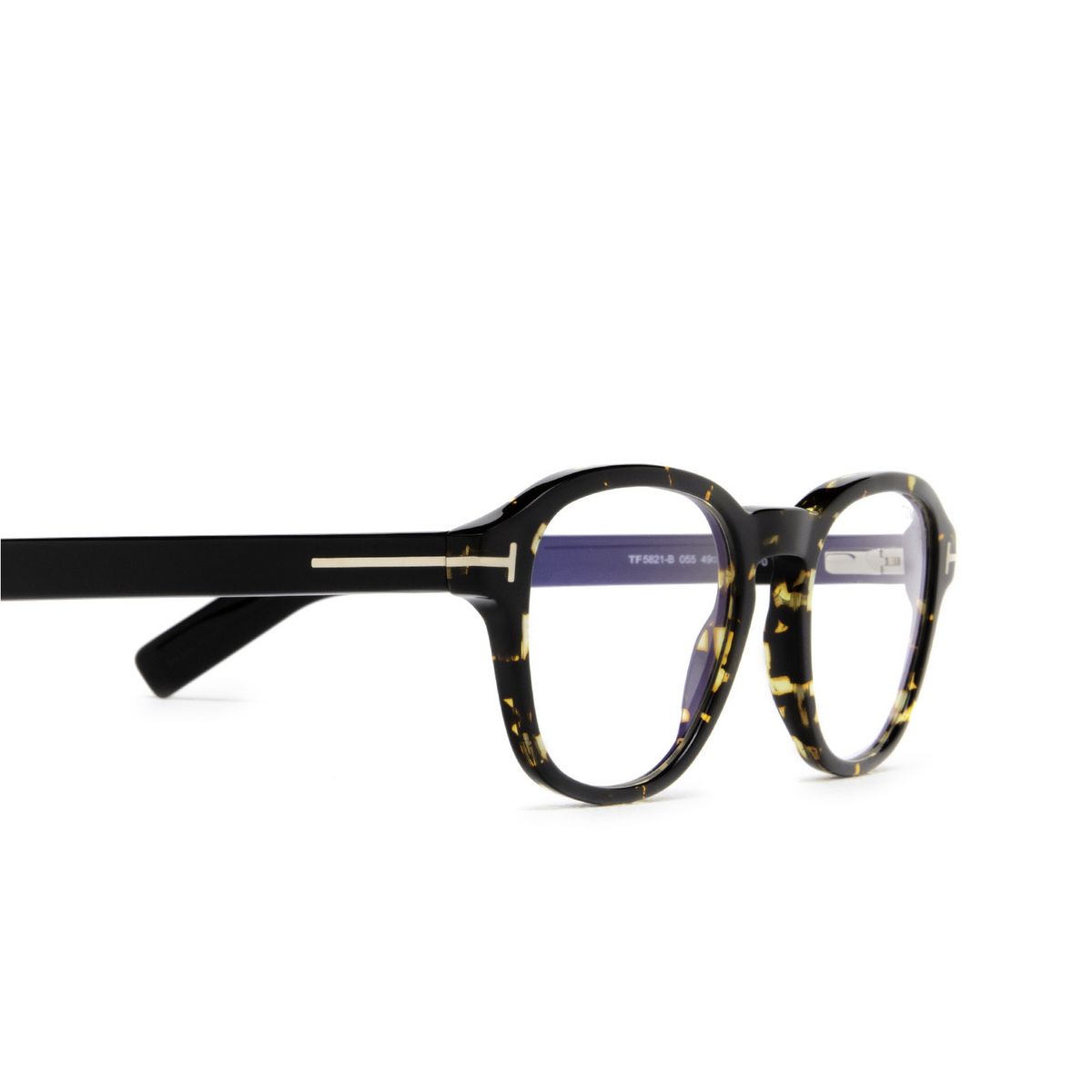 Tom Ford® Square Eyeglasses: FT5821-B color 055 Colored Havana - 3/3