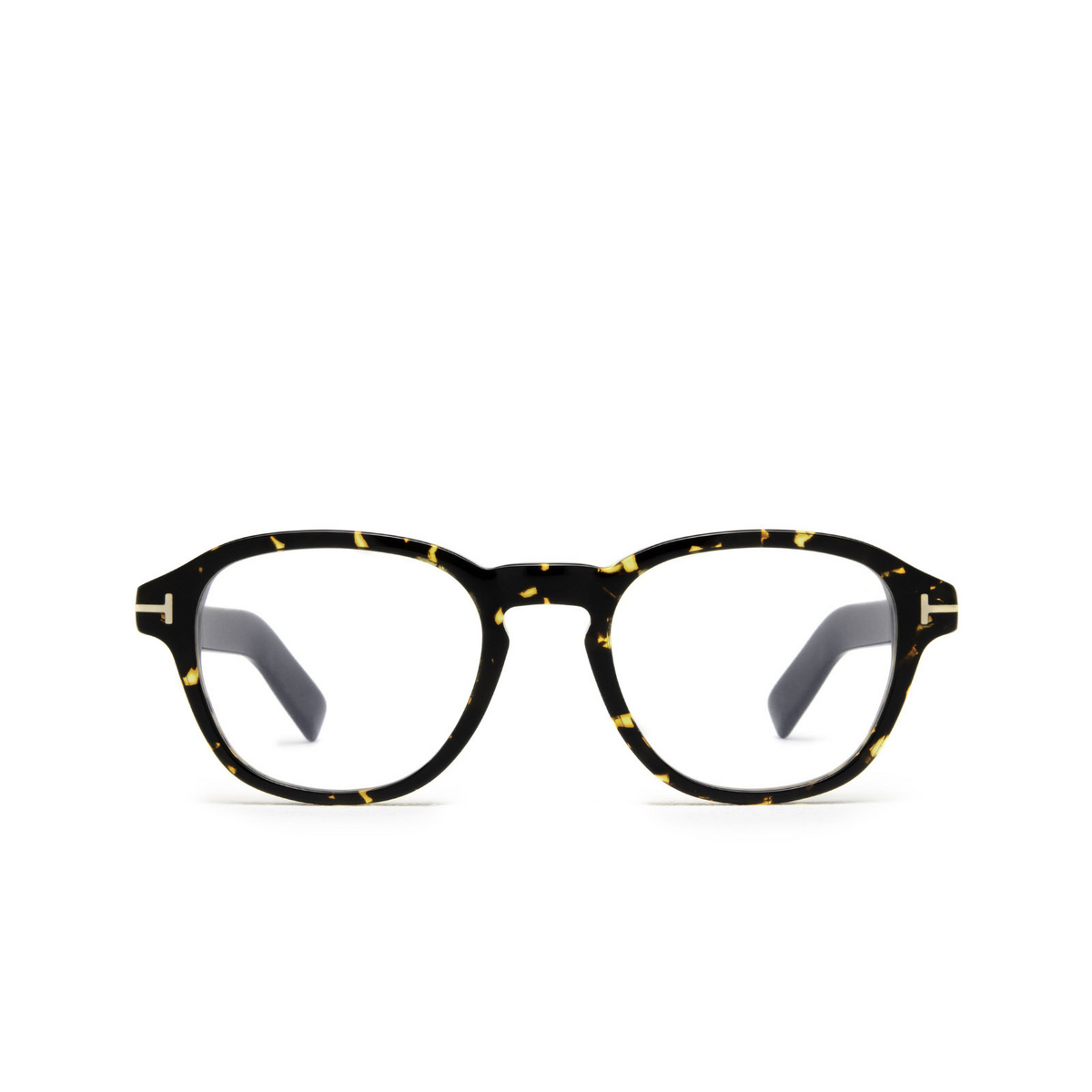 Tom Ford® Square Eyeglasses: FT5821-B color Colored Havana 055 - front view.