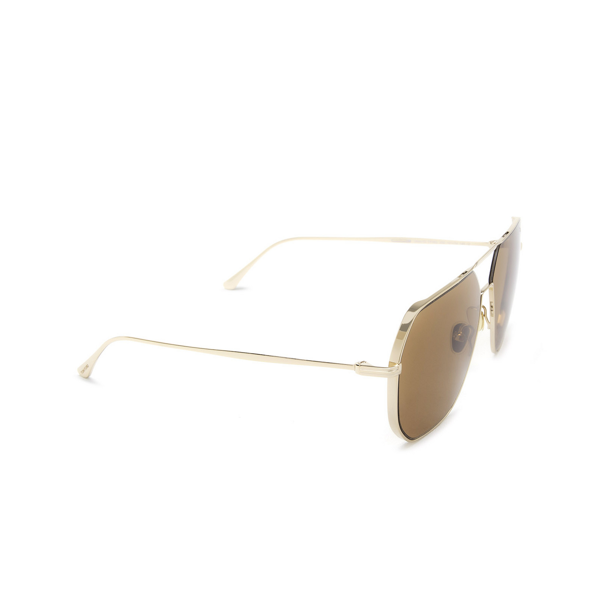 Tom Ford® Aviator Sunglasses: Gilles-02 FT0852 color Rose Gold 28E - three-quarters view.