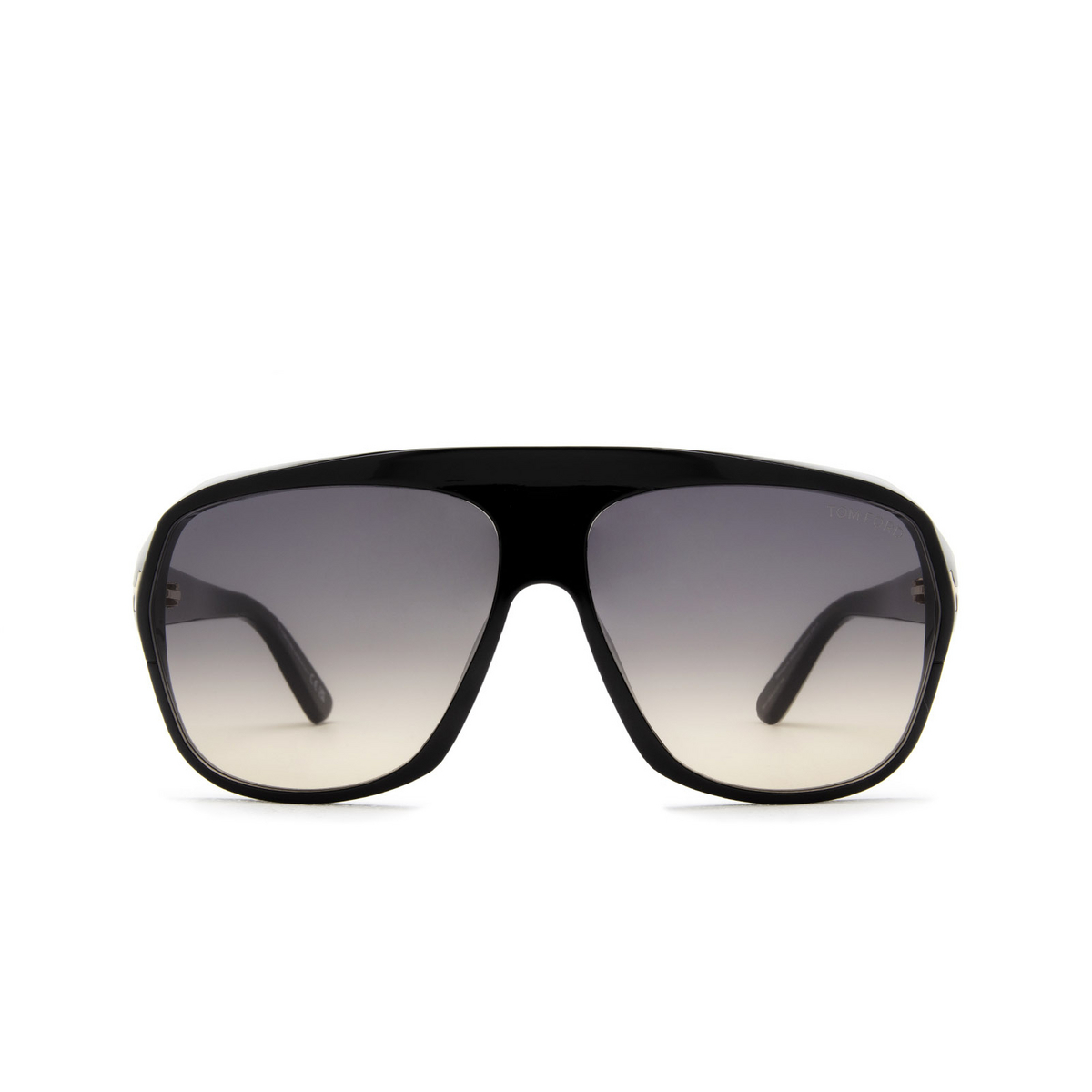 Tom Ford® Square Sunglasses: Hawkings-02 FT0908 color Black 01B - front view.