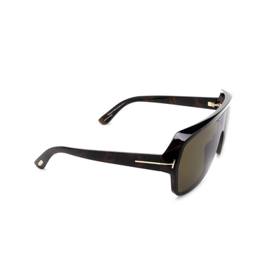 Tom Ford HAWKINGS-02 Sunglasses 52J dark havana - three-quarters view