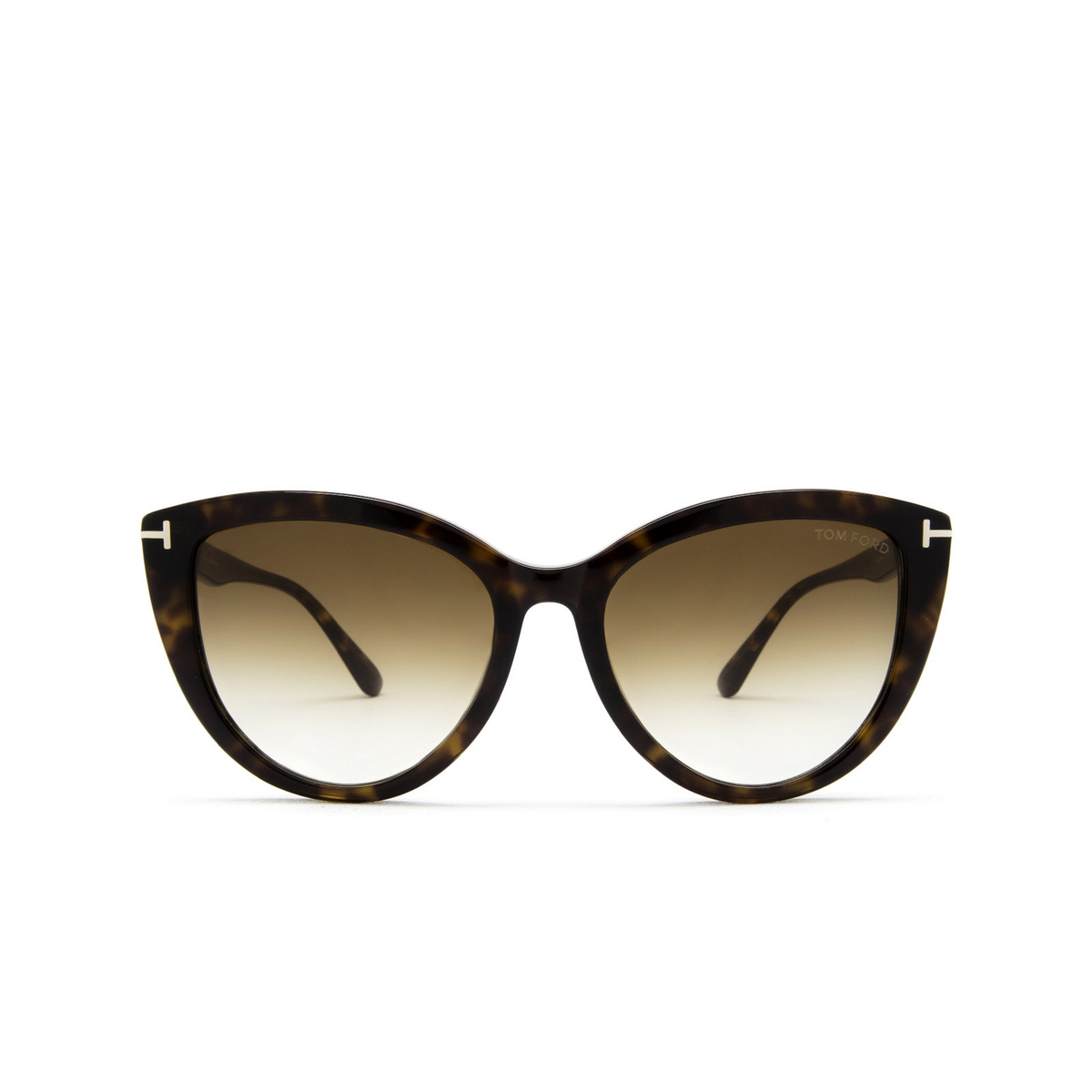 Tom Ford® Cat-eye Sunglasses: Isabella-02 FT0915 color Havana 52F - front view.