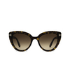 Gafas de sol Tom Ford IZZI 52F dark havana - Miniatura del producto 1/4