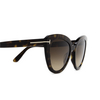 Gafas de sol Tom Ford IZZI 52F dark havana - Miniatura del producto 3/4