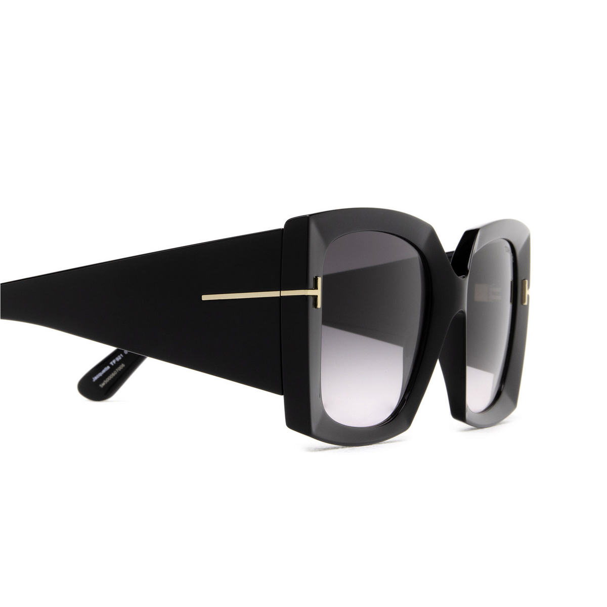 Tom Ford® Square Sunglasses: FT0921 Jacquetta color 01B Black - product thumbnail 3/3