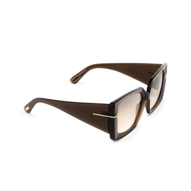 Gafas de sol Tom Ford JACQUETTA 48G dark brown - Vista tres cuartos