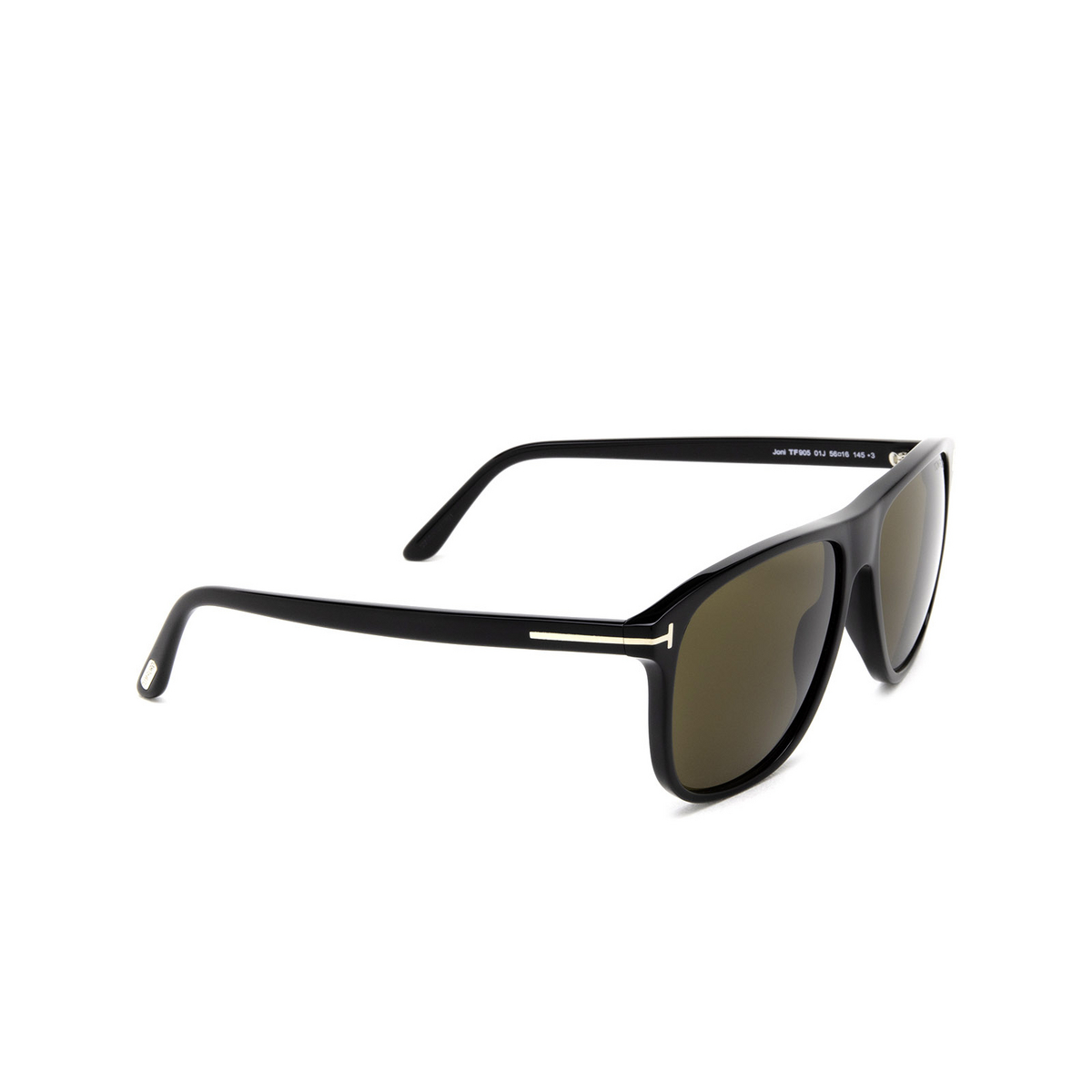 Tom Ford JONI Sunglasses 01J Black - three-quarters view