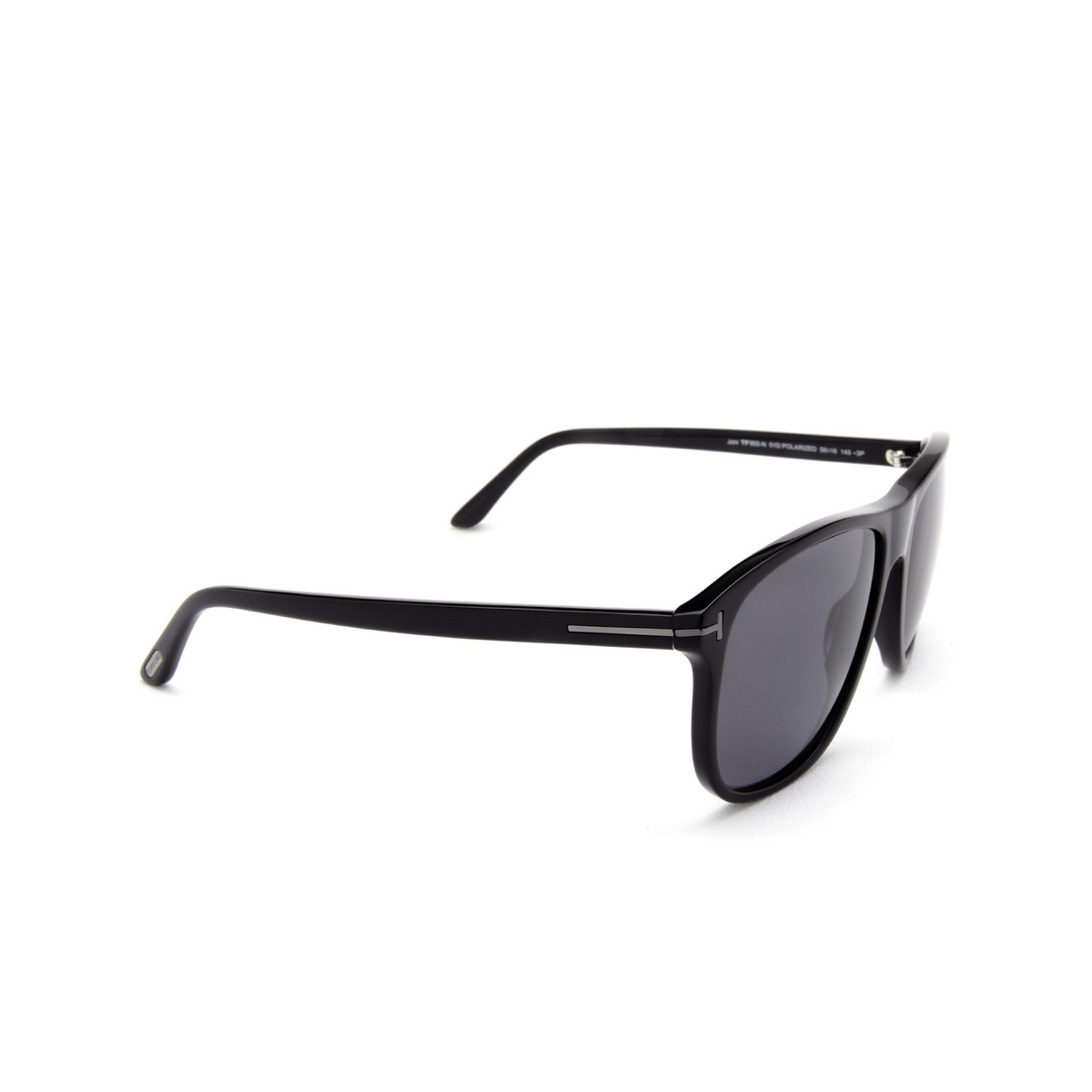 Tom Ford JONI Sunglasses 01D Black - three-quarters view