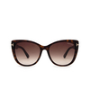 Tom Ford NORA Sonnenbrillen 52K dark havana - Produkt-Miniaturansicht 1/4
