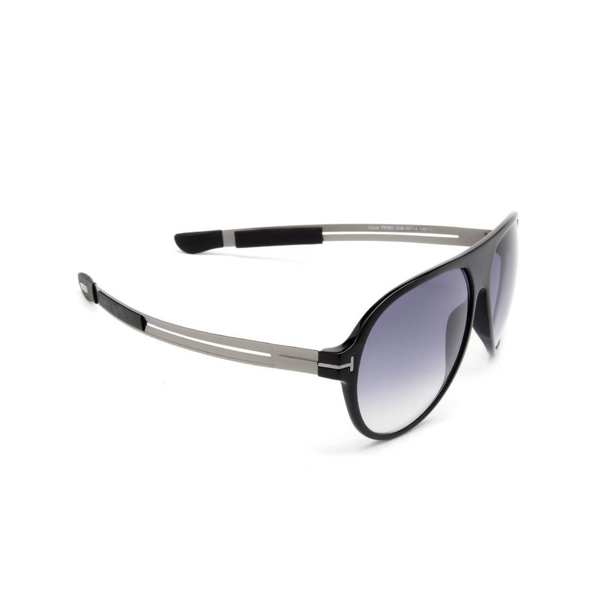 Tom Ford OSCAR Sunglasses 01B Black - three-quarters view